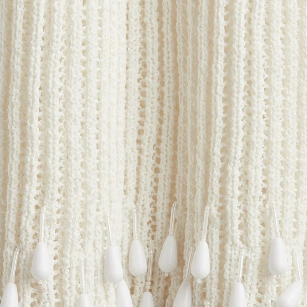 H&M White Knit Embellished Dress - Picture 2 of 5